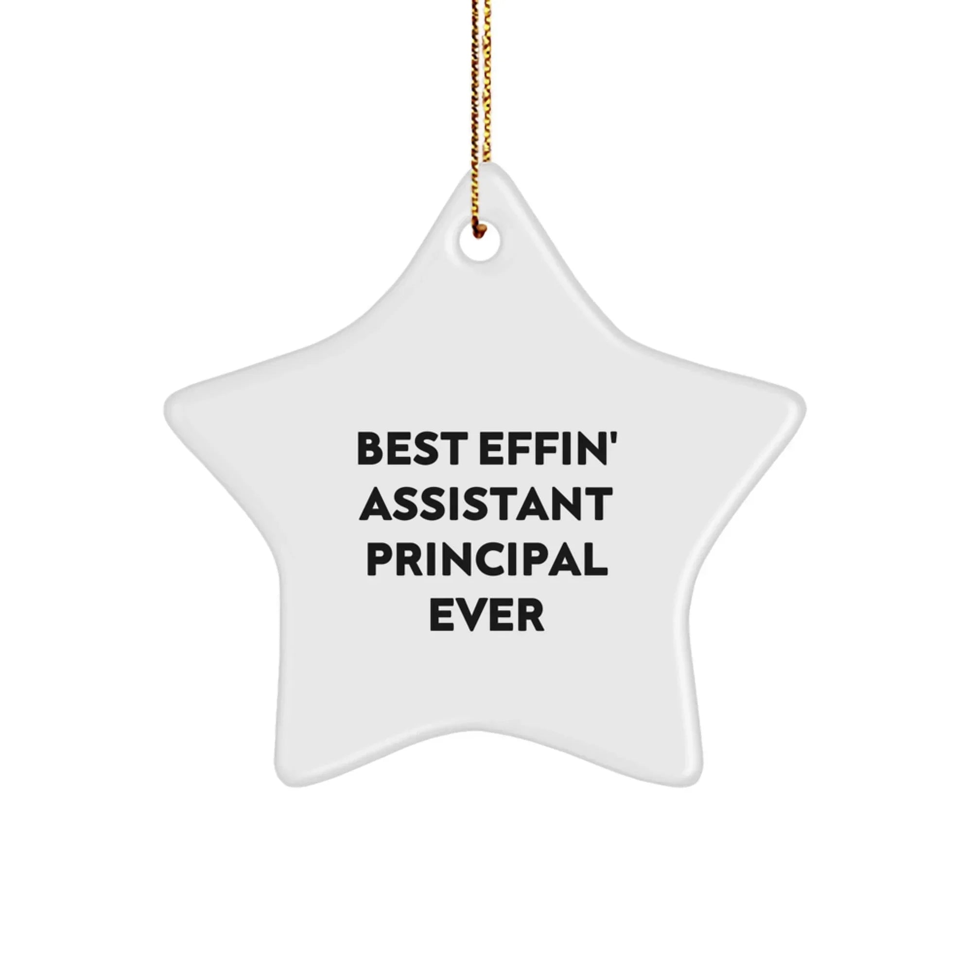 Funny Assistant Principal Gifts from Friends Christmas Unique Star Ornaments, Best Effin' Assistant Principal Ever, Perfect for Assistant Principals, Men, Women, Coworkers, Family