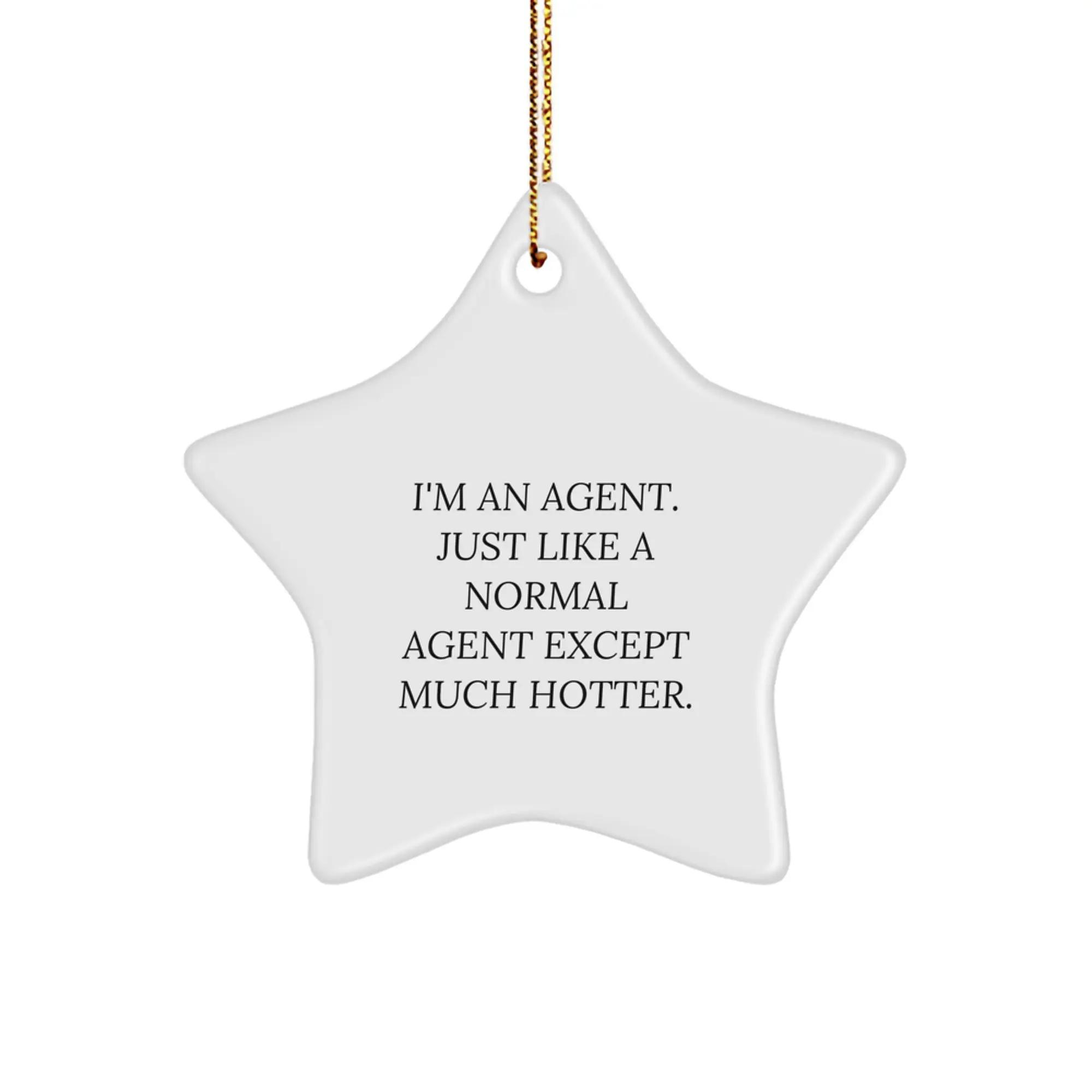 Funny Agent Star Ornament Gifts from Men to Agent Friends - Christmas Unique Agent Presents for Agent Women Coworkers - Image 1