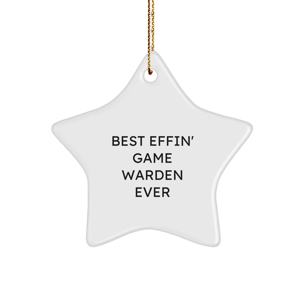 Funny Game Warden Gifts from Friends Unique Star Ornaments for Game Wardens Christmas Unique Gifts