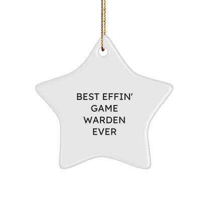 Funny Game Warden Gifts from Friends Unique Star Ornaments for Game Wardens Christmas Unique Gifts - Image 1