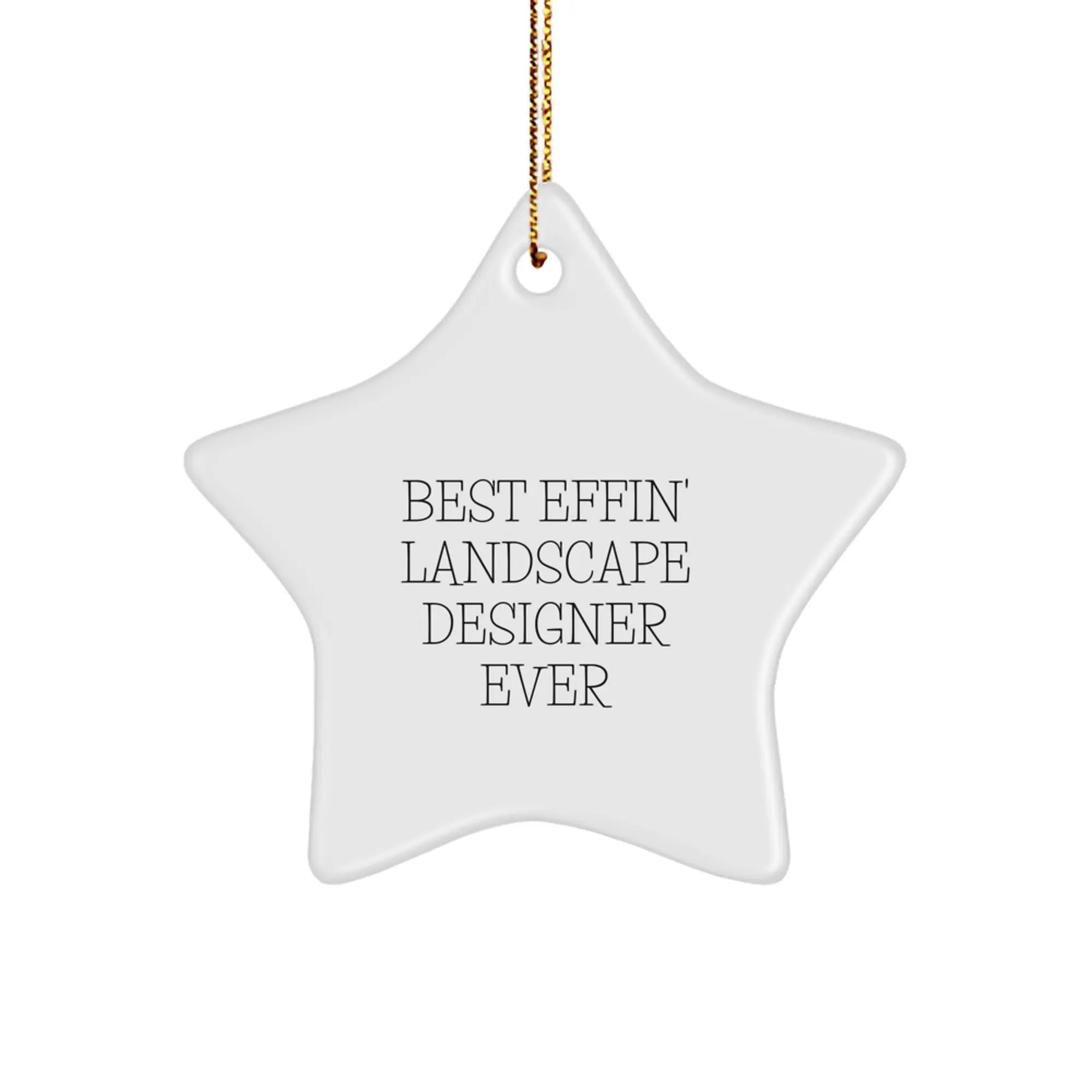 Funny Star Ornament Gifts from Friends to Landscape Designer Best Effin' Landscape Designer Ever - Image 1