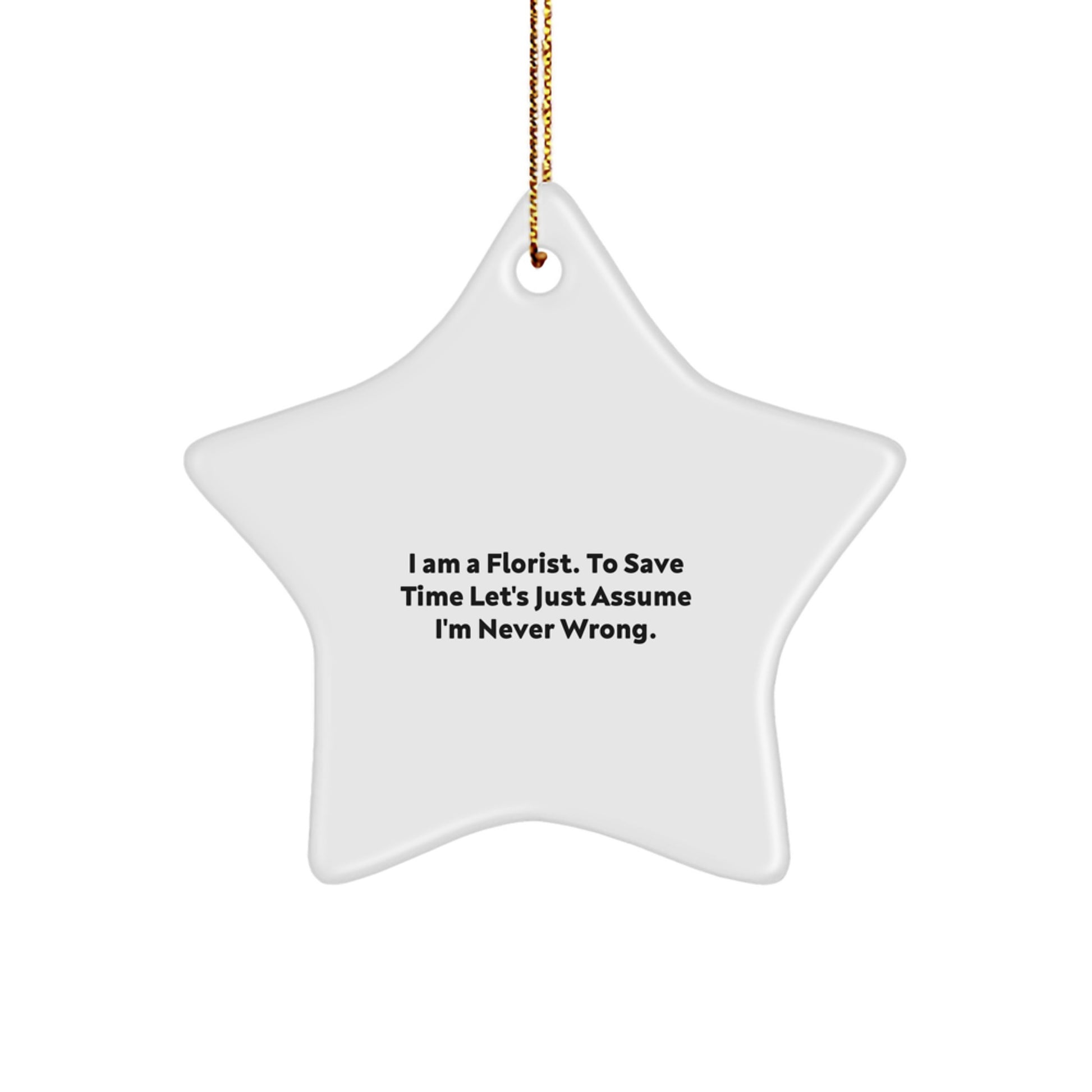 Funny Florist Gifts from Friends for Women Star Ornament Christmas Decoration - Image 1