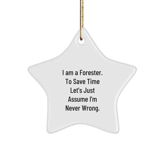 Funny Forester Star Ornament Gifts from Family for Family Christmas Unique - Image 1