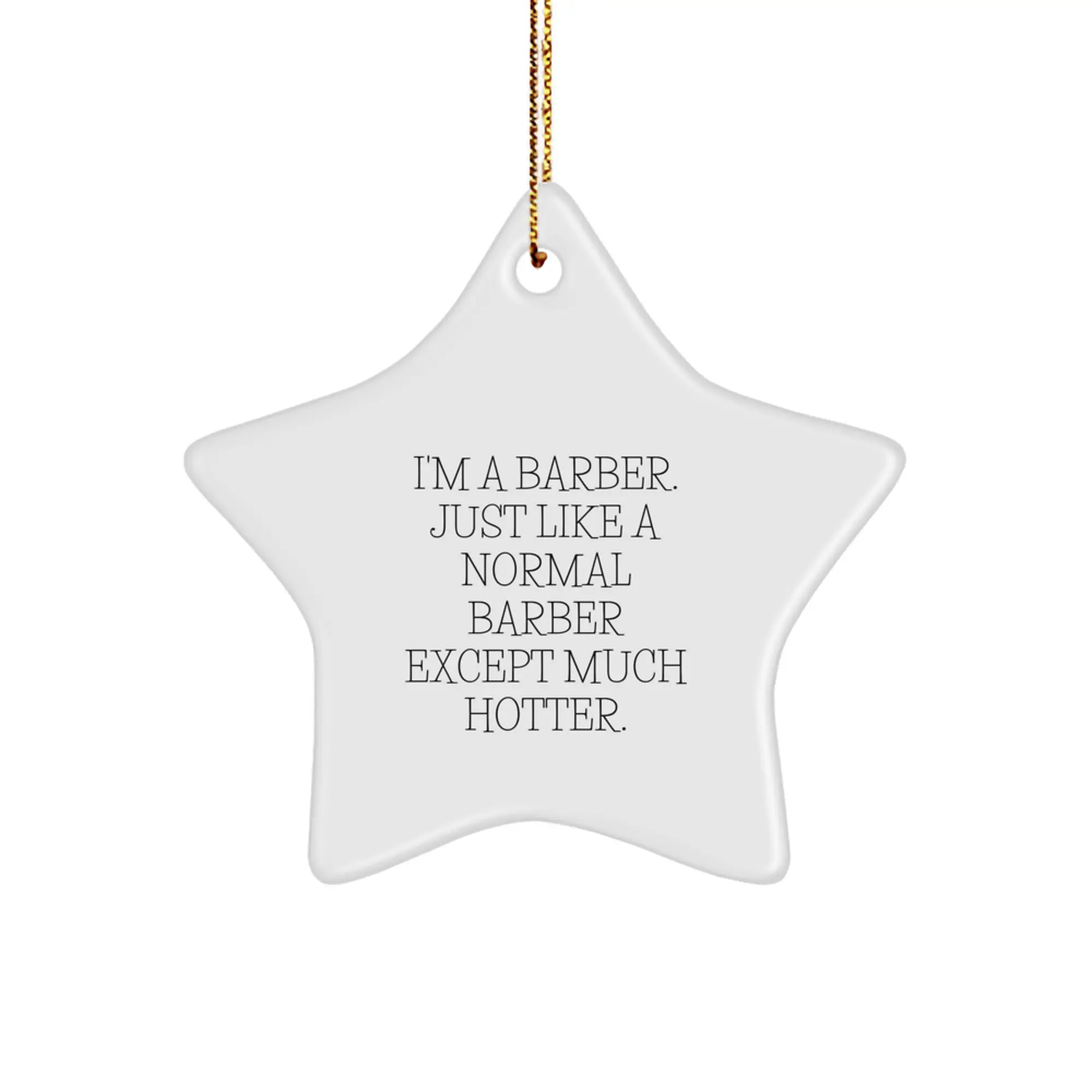 Christmas Ornament Present for Her – Barber Star Gift - Image 1