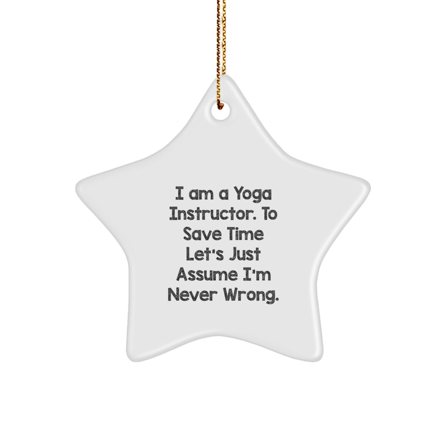 Funny Gifts from a Yoga Instructor to Yoga Instructor Friends - Unique Star Ornament for Christmas - Image 1