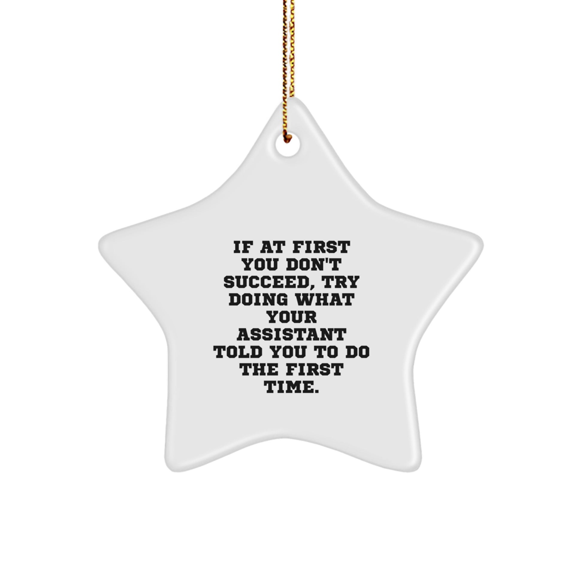 Funny Assistant Gifts from Family for Assistant - Star Ornament with Quote - Christmas Unique Gifts for Men Women Friends Coworkers Family - Image 1
