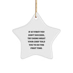 Chef Star Ornament - Do What Your Chef Says