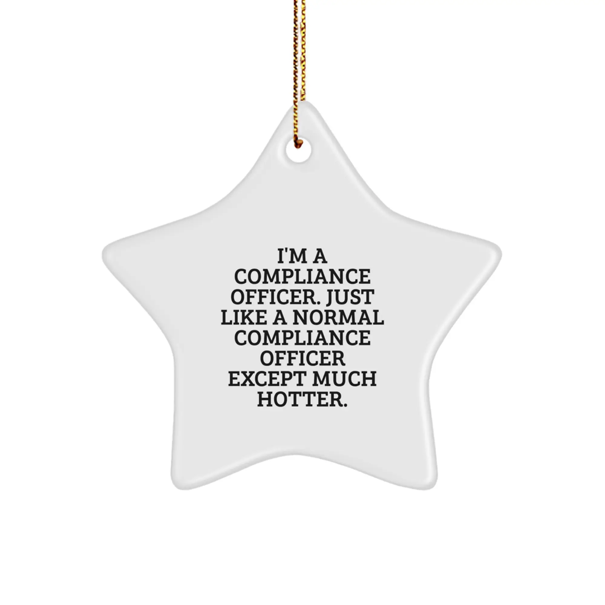 Funny Compliance Officer Gifts for Men - Compliance Officer Star Ornament, Gifts from Friends, Office Decorations for Christmas Unique Gifts - Image 1