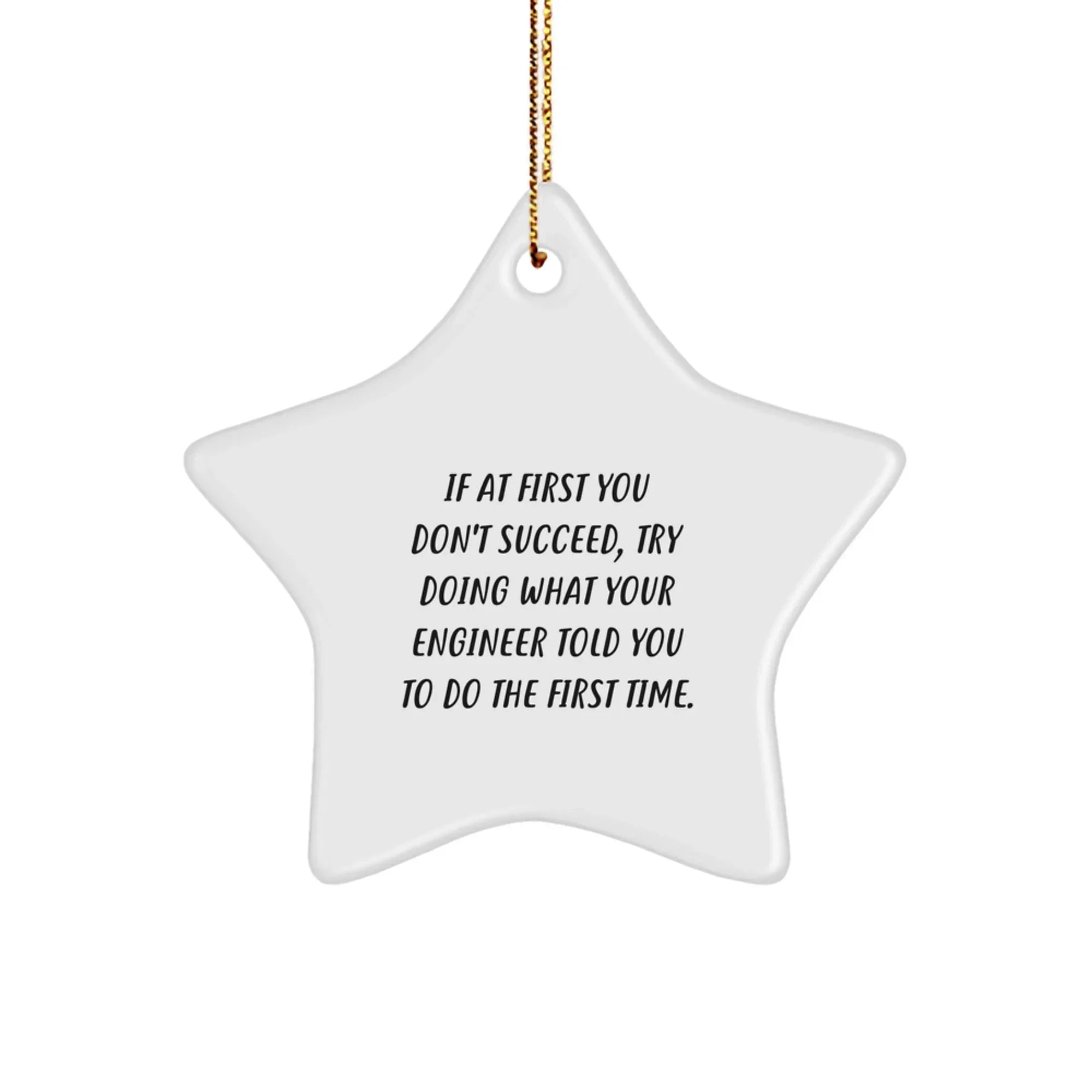 Funny Engineer Star Ornament Gifts from Family Friends for Engineer Christmas Decoration