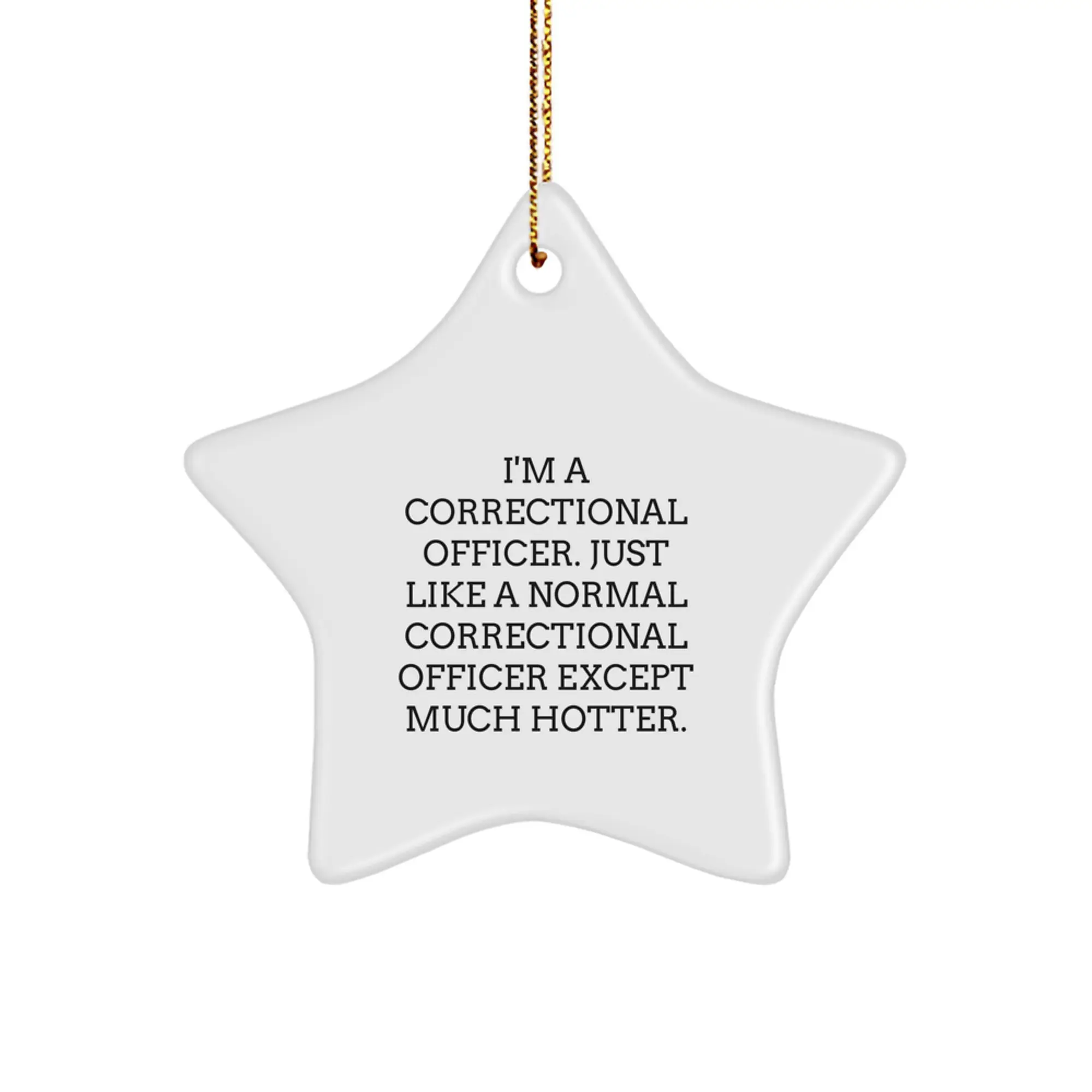 Correctional Officer Christmas Star Ornament, Funny Gift for Correctional Officer, Unique Christmas Unique Gifts from Men, Correctional Officer Star Ornament for Men - Image 1