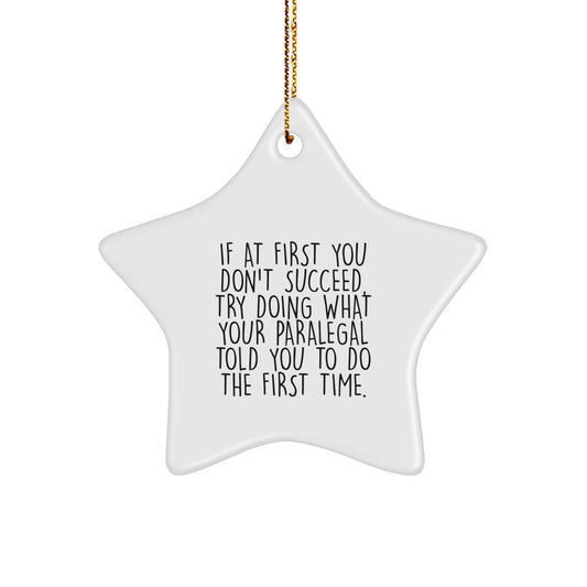 Unique Paralegal Gifts for Women, Funny Star Ornament from Friends, Perfect Christmas Unique Gifts - Image 1