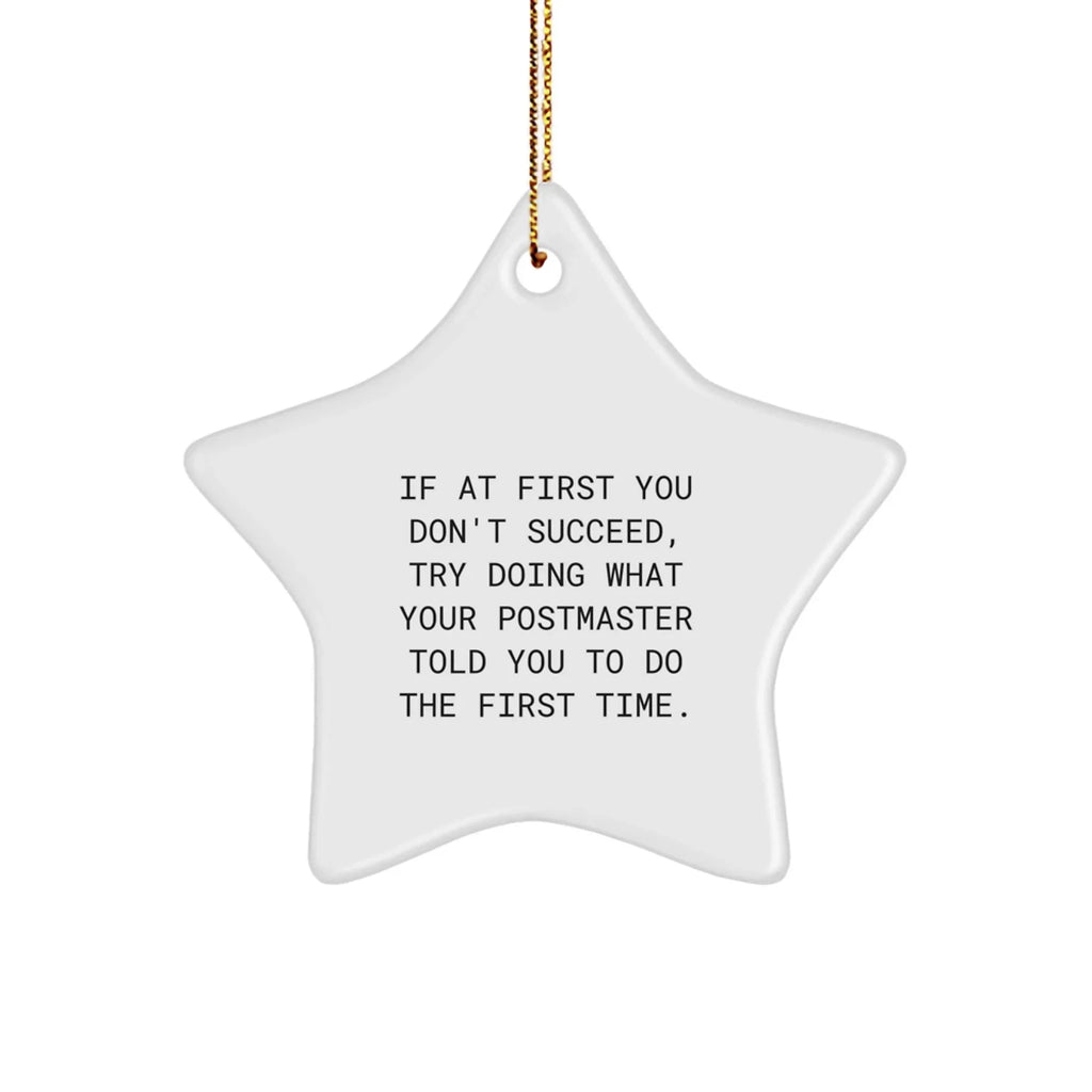 Funny Postmaster Star Ornament Gifts from Family for Christmas Unique Presents