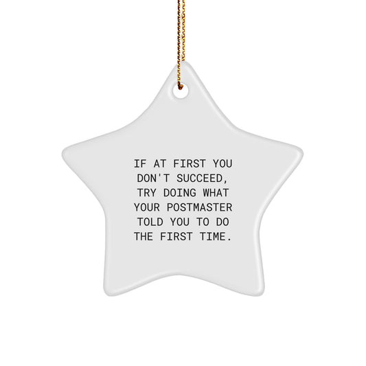 Funny Postmaster Star Ornament Gifts from Family for Christmas Unique Presents - Image 1