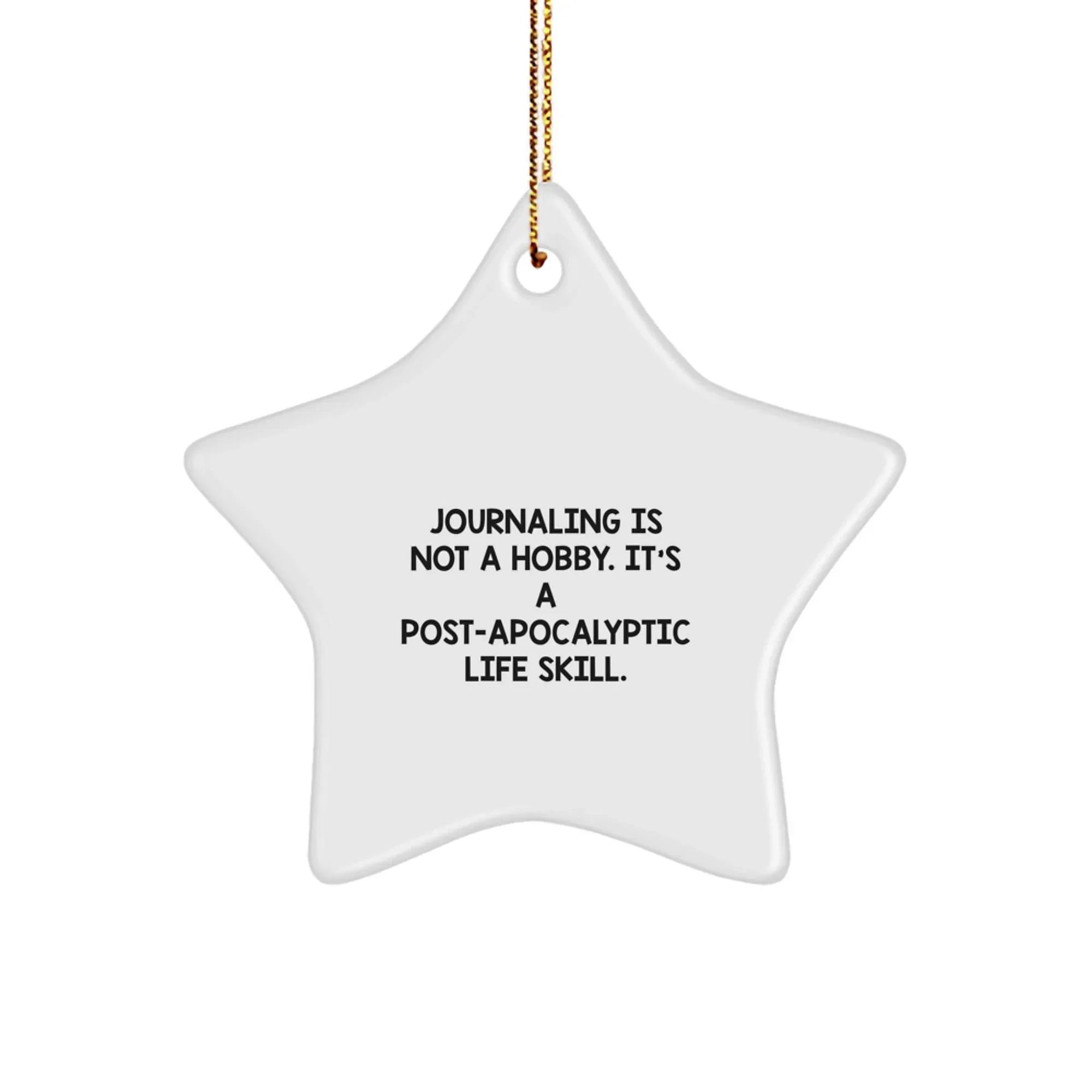 Funny Journaling Star Ornament Gifts from Women for Friends on Christmas