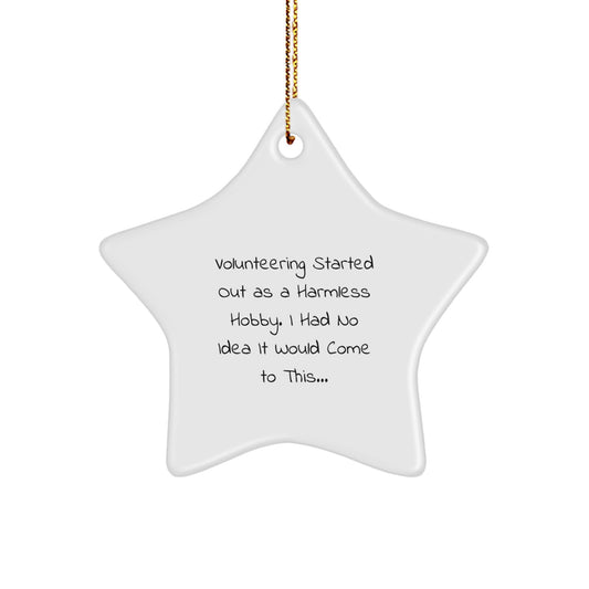 Funny Volunteering Gifts for Men - Gifts from Men - Volunteer Shines Star Ornament for Christmas Unique Gifts - Image 1