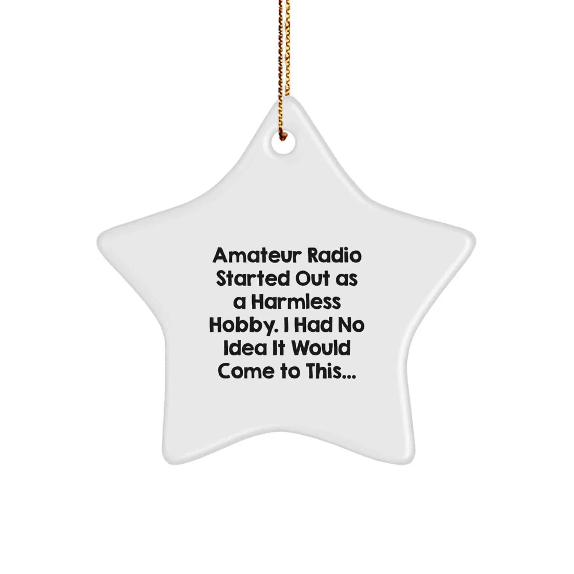 Funny Amateur Radio Gifts for Christmas - Star Ornament, Gifts from Men to Amateur Radio Hobbyists, Unique Star Shaped Decoration