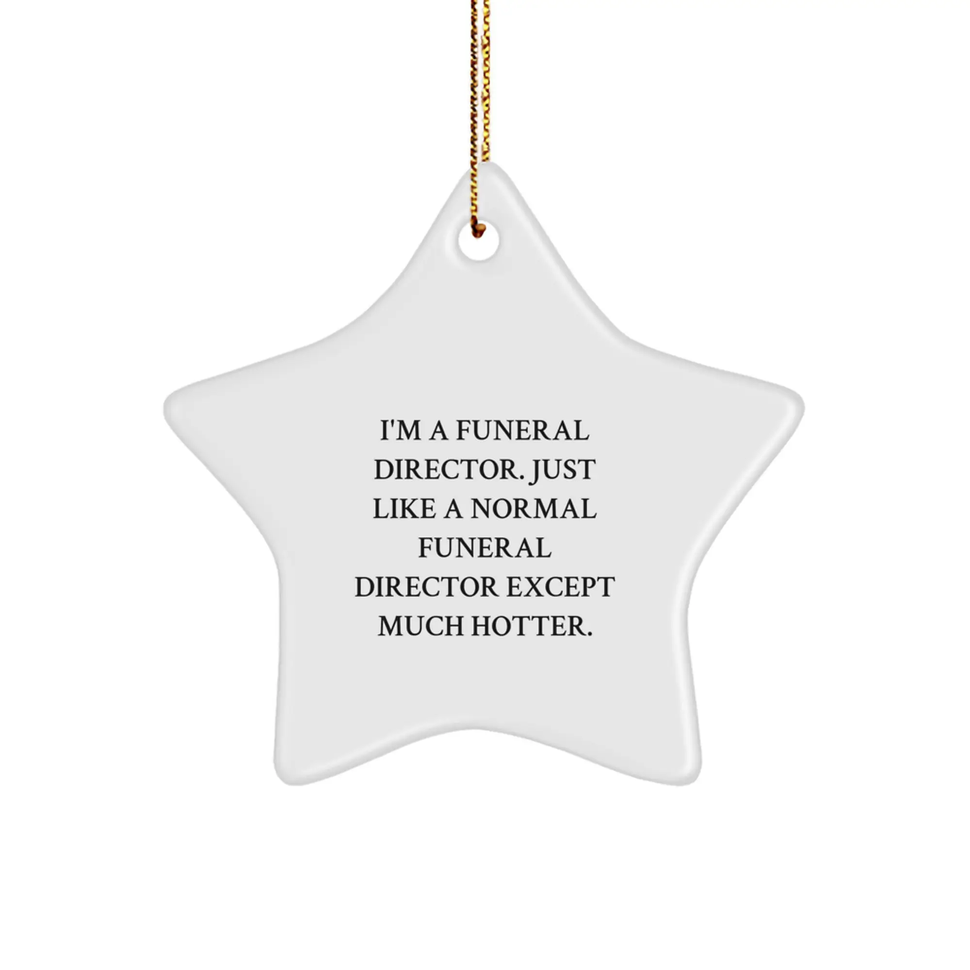 Funeral Director Star Christmas Ornament Holiday for Coworkers Gift - Image 1