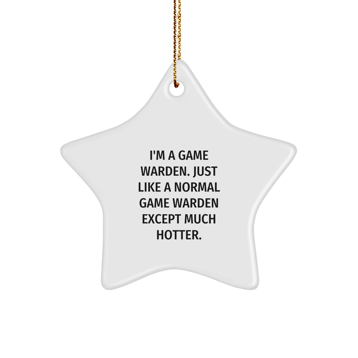 Witty Game Warden Christmas Ornament Gift for Friends - Novelty Star - Image 1