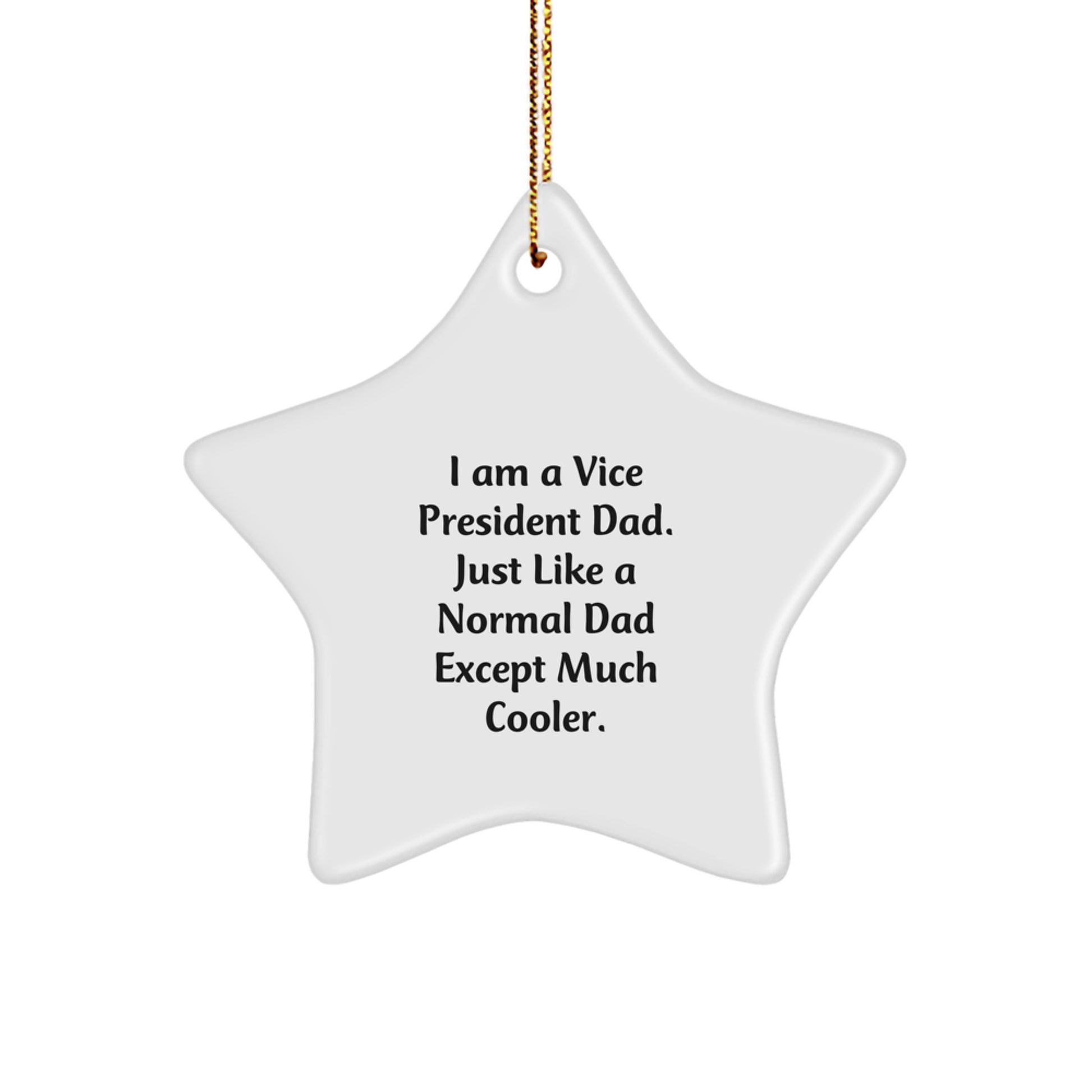 Funny Vice President Dad Gifts from Family with Star Ornament for Christmas - Image 1