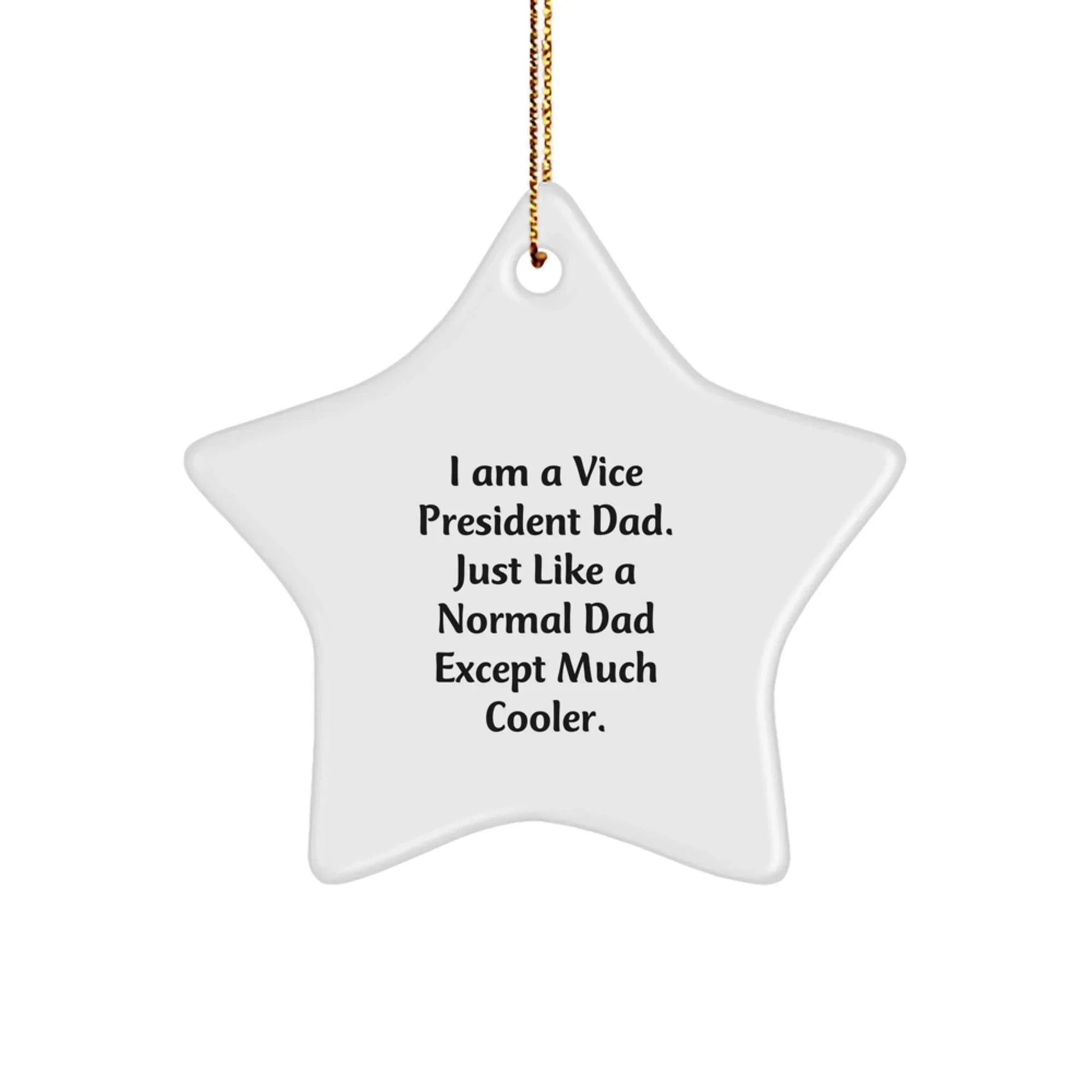 Funny Vice President Dad Gifts from Family with Star Ornament for Christmas