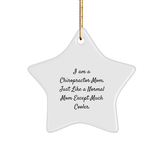 Funny Chiropractor Mom Gifts, Funny Chiropractor Mom Star Ornament for Christmas Unique Gifts from Friends to Chiropractor - Image 1
