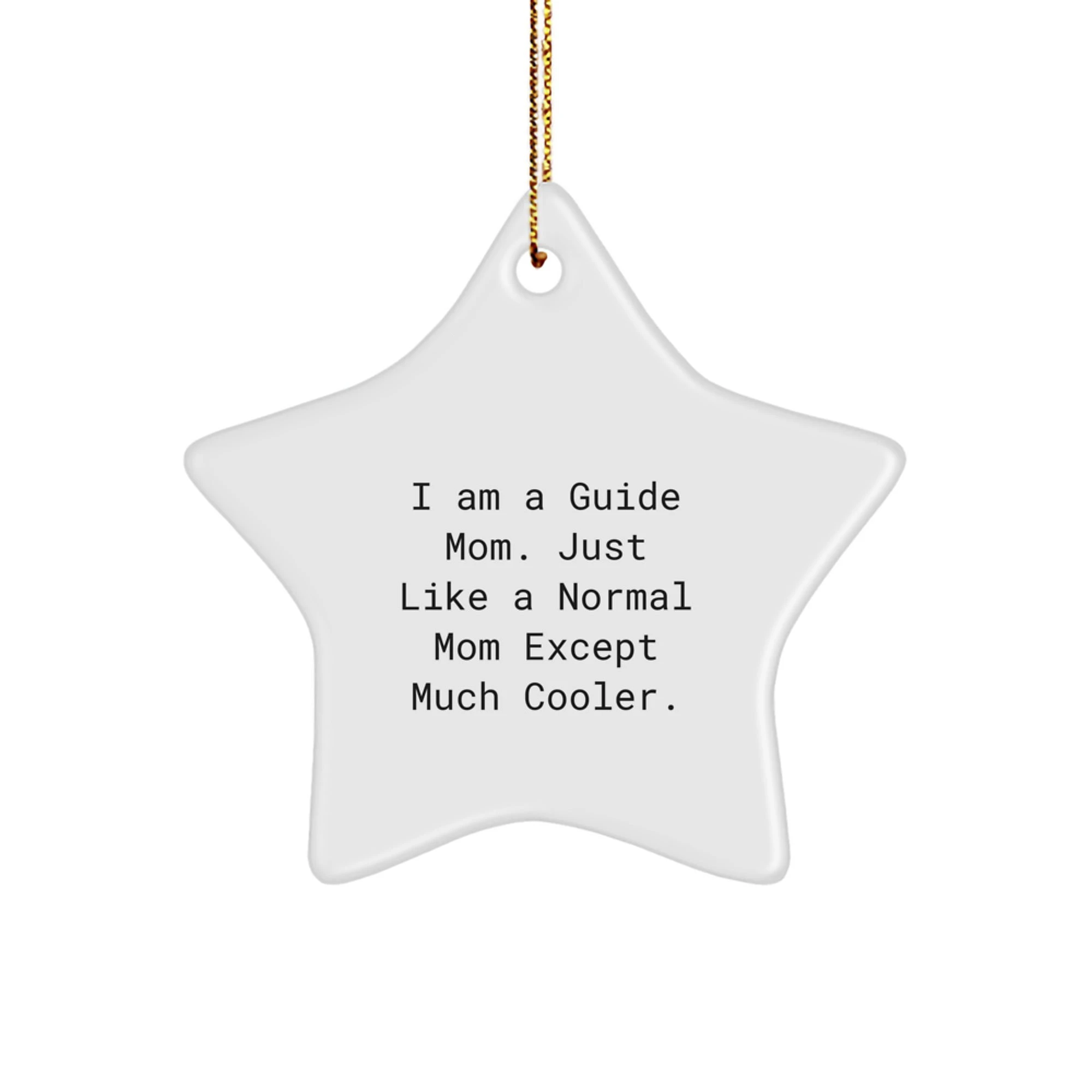Guide Star Ornament Funny Mom Gifts for Guide Christmas Decorations from Guide Mom