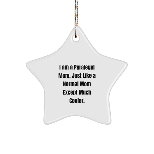 Funny Paralegal Gifts from Mom - Star Ornament for Paralegal Women - Unique Christmas Decorations - Image 1