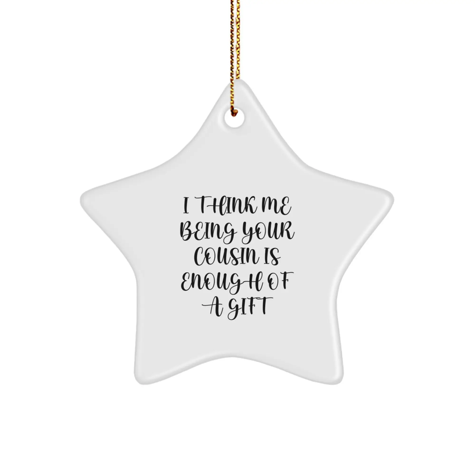 Cousin Keepsake Christmas Ornament for Him Gift – Starry Keepsake - Image 1