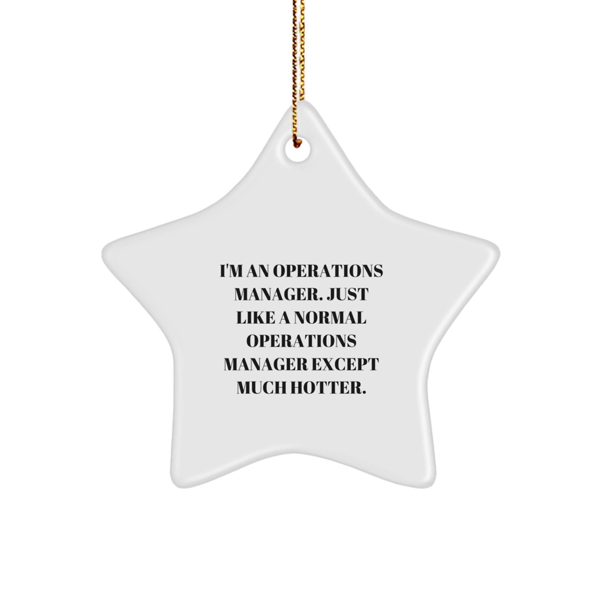Funny Operations Manager Star Ornament Gifts from Friends for Christmas Decorations - Image 1