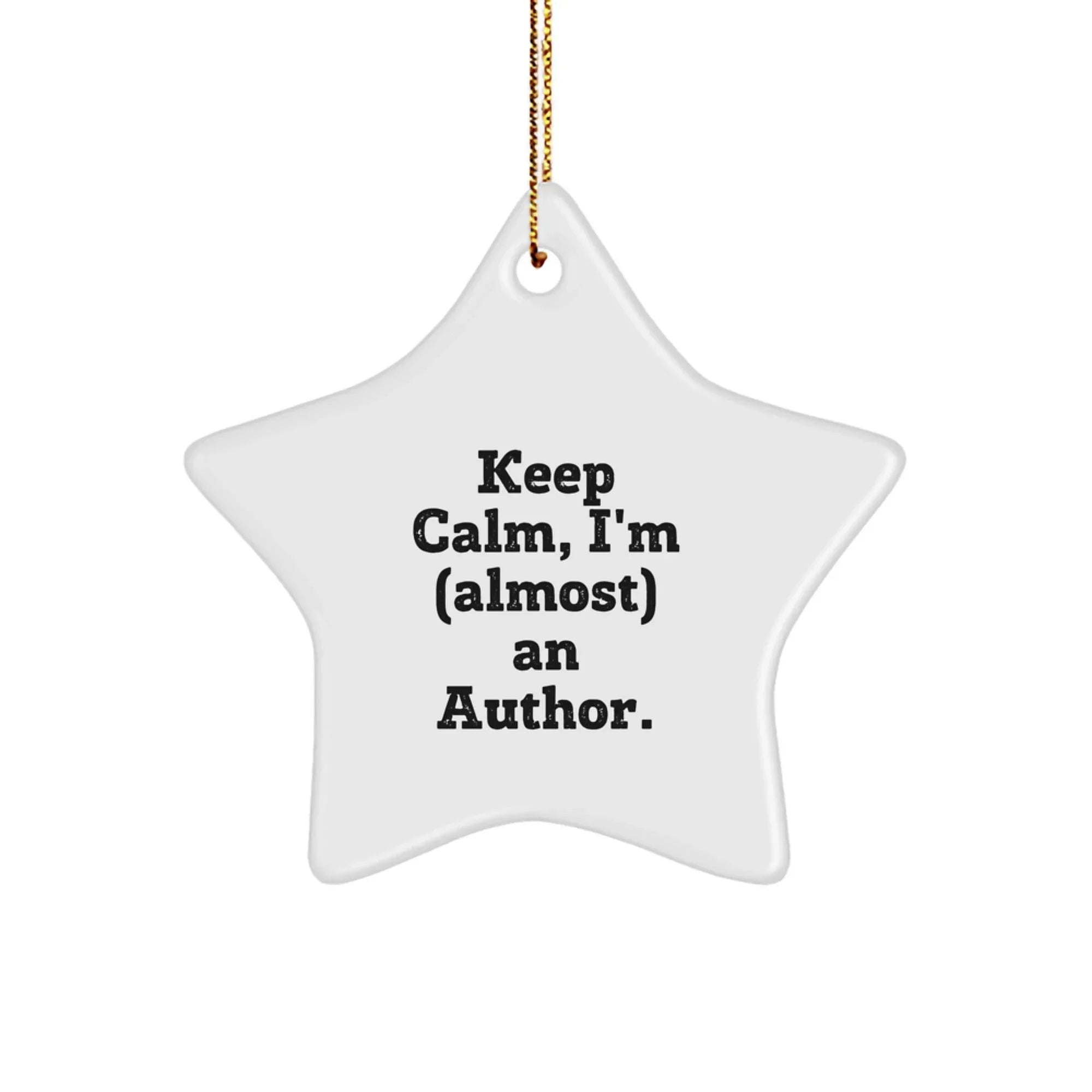 Funny Star Ornament Gifts from Friends to Author, Author Star Gift, Funny Christmas Unique Gifts for Author Men