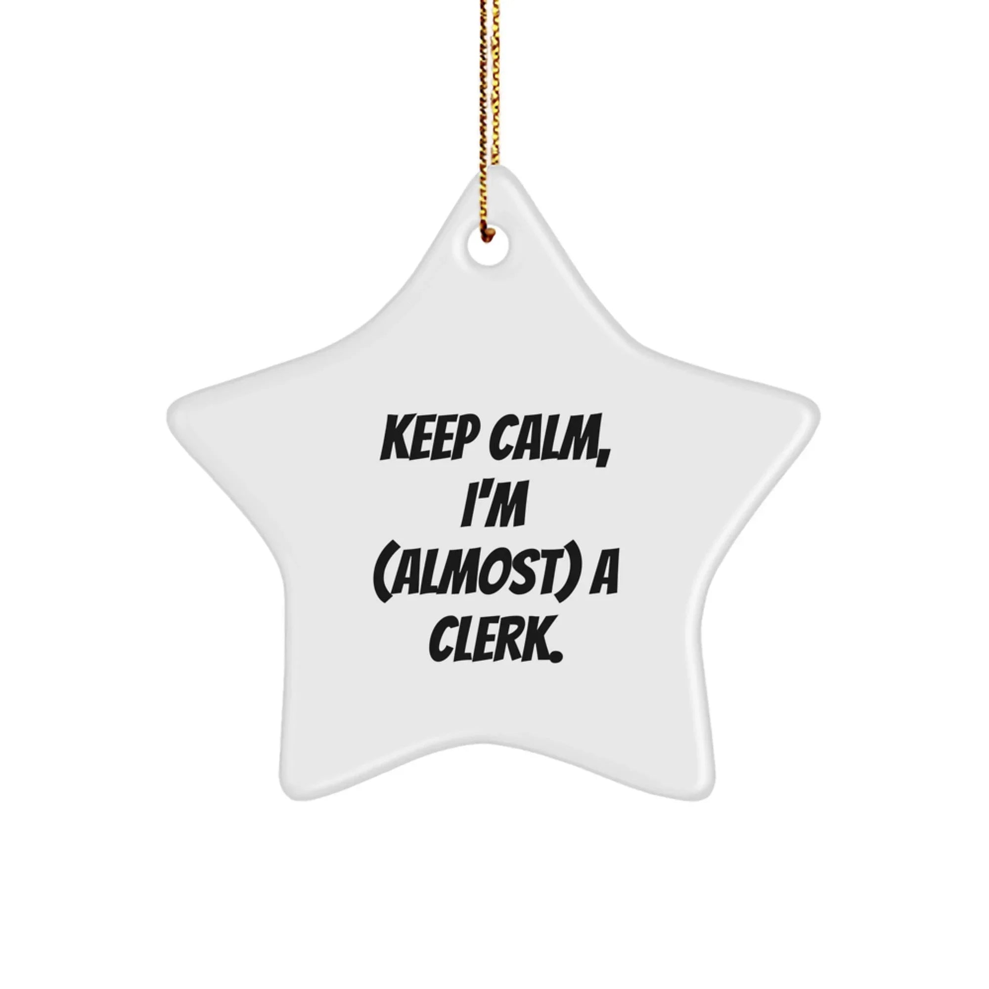 Funny Clerk Star Ornament Gift from Friends for Christmas