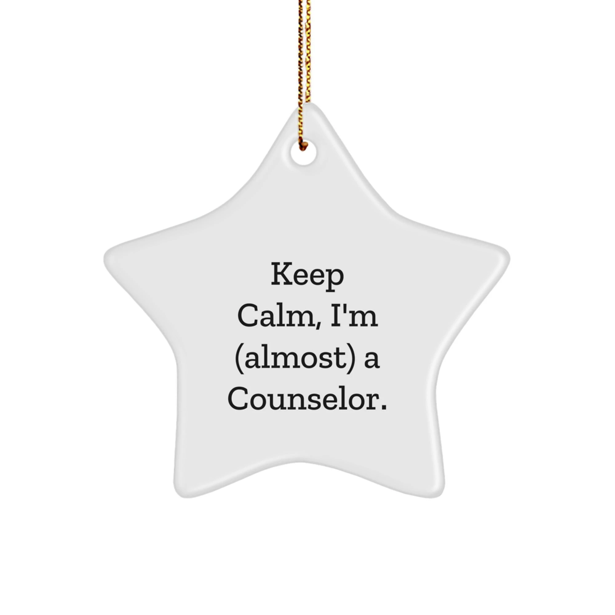 Funny Counselor Star Ornament Gifts from Friends and Family for Christmas Decoration