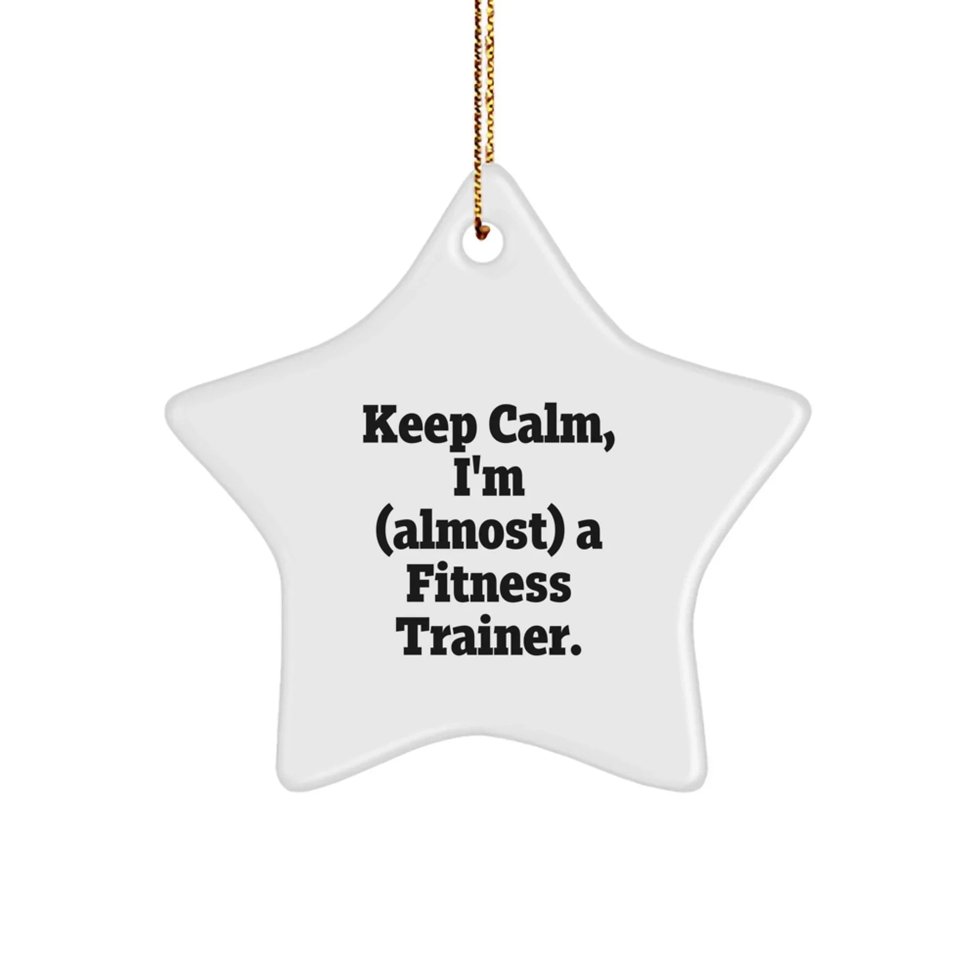 Funny Fitness Trainer Star Ornament Gifts from Friends, Family, or Coworkers for Christmas Unique Decorations