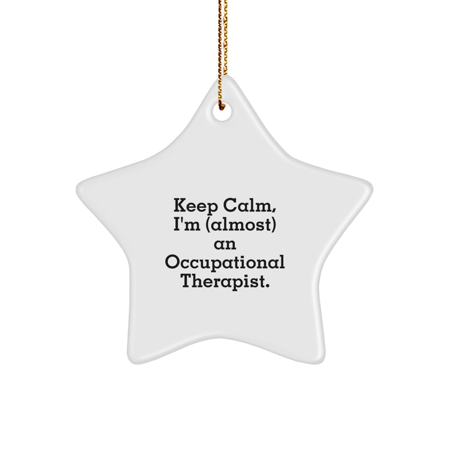 Funny Occupational Therapist Gifts from Friends - Star Ornament with Inspirational Quote - Christmas Unique Decorations for Occupational Therapist Offices - Image 1