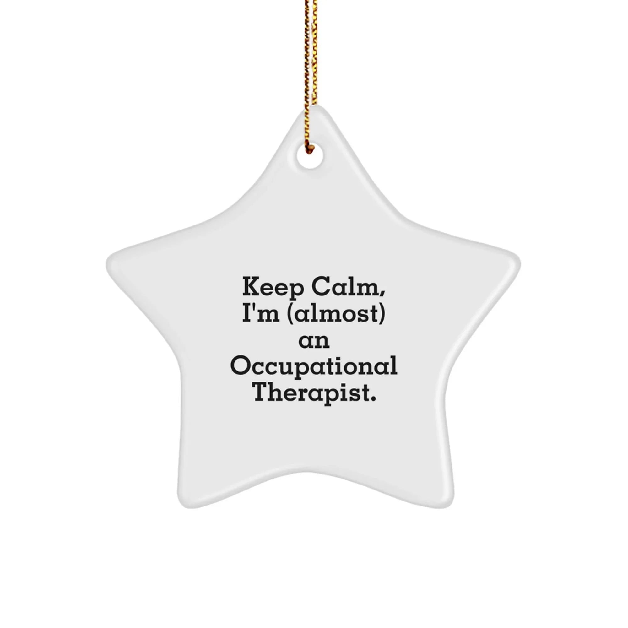 Funny Occupational Therapist Gifts from Friends - Star Ornament with Inspirational Quote - Christmas Unique Decorations for Occupational Therapist Offices