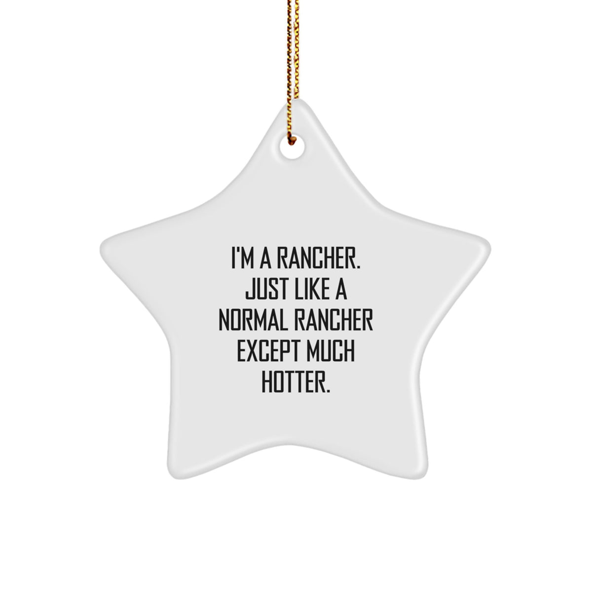 Witty Rancher Christmas Ornament Gift for Friends - A Novelty Keepsake - Image 1