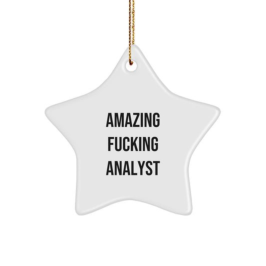 Funny Gifts from Men for Amazing F--king Analyst Star Ornament Christmas Unique Gifts - Image 1