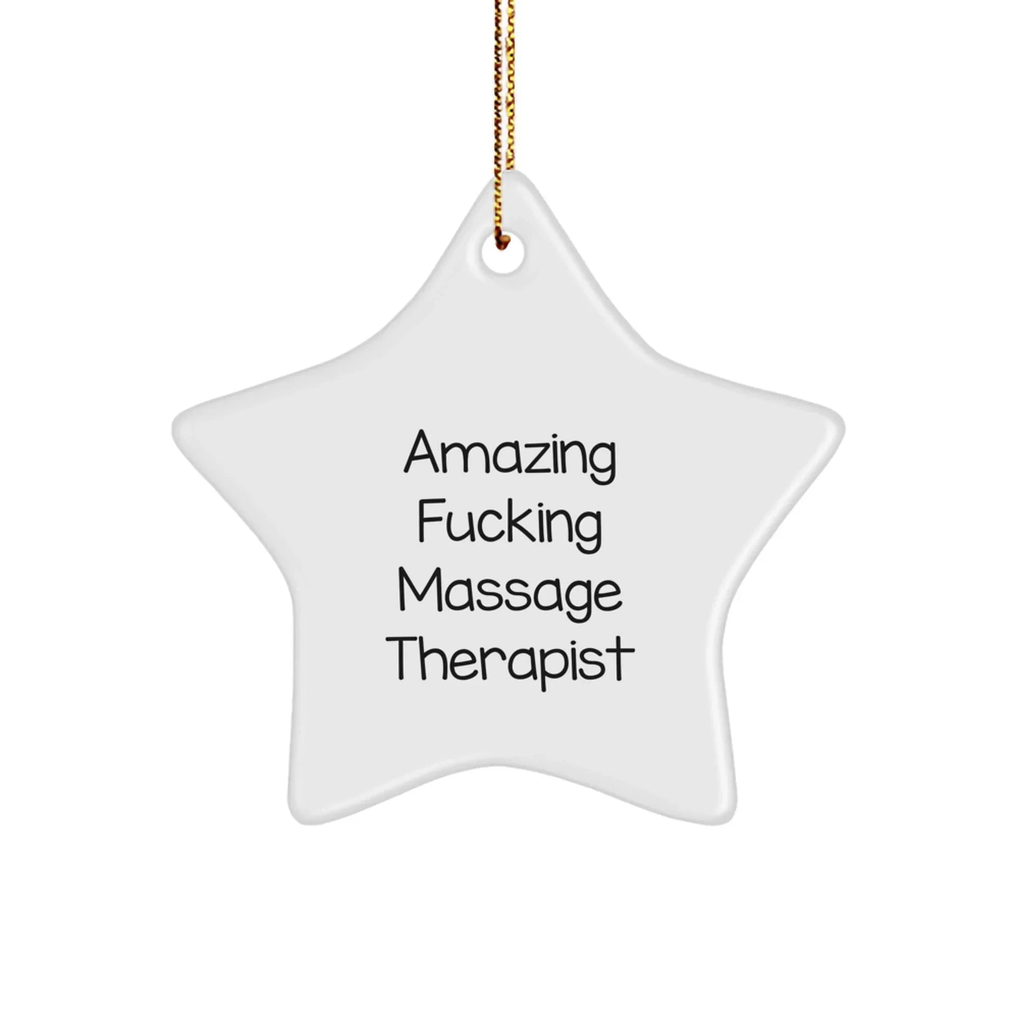Funny Massage Therapist Star Ornament Gifts from Friends for Christmas Unique Decoration