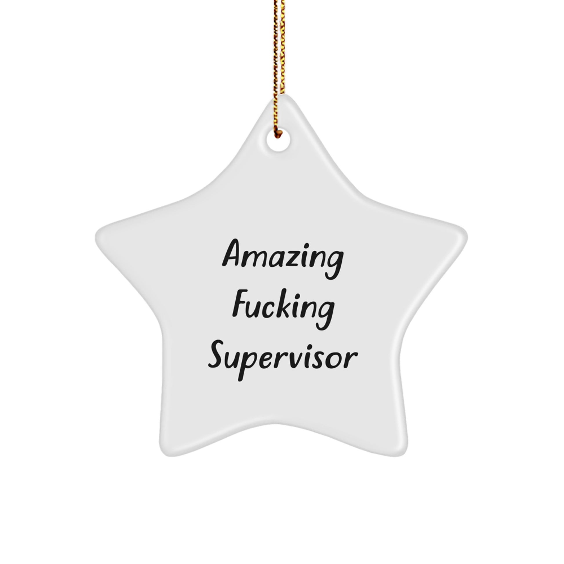 Funny Supervisor Star Ornament Gifts from Friends for Supervisor - Image 1