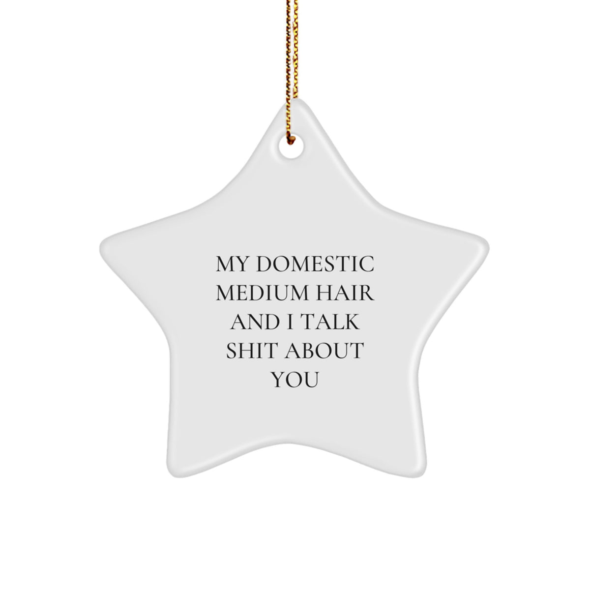 Christmas Ornament Gift Sassy Domestic Medium Hair Quote Keepsake - Image 1