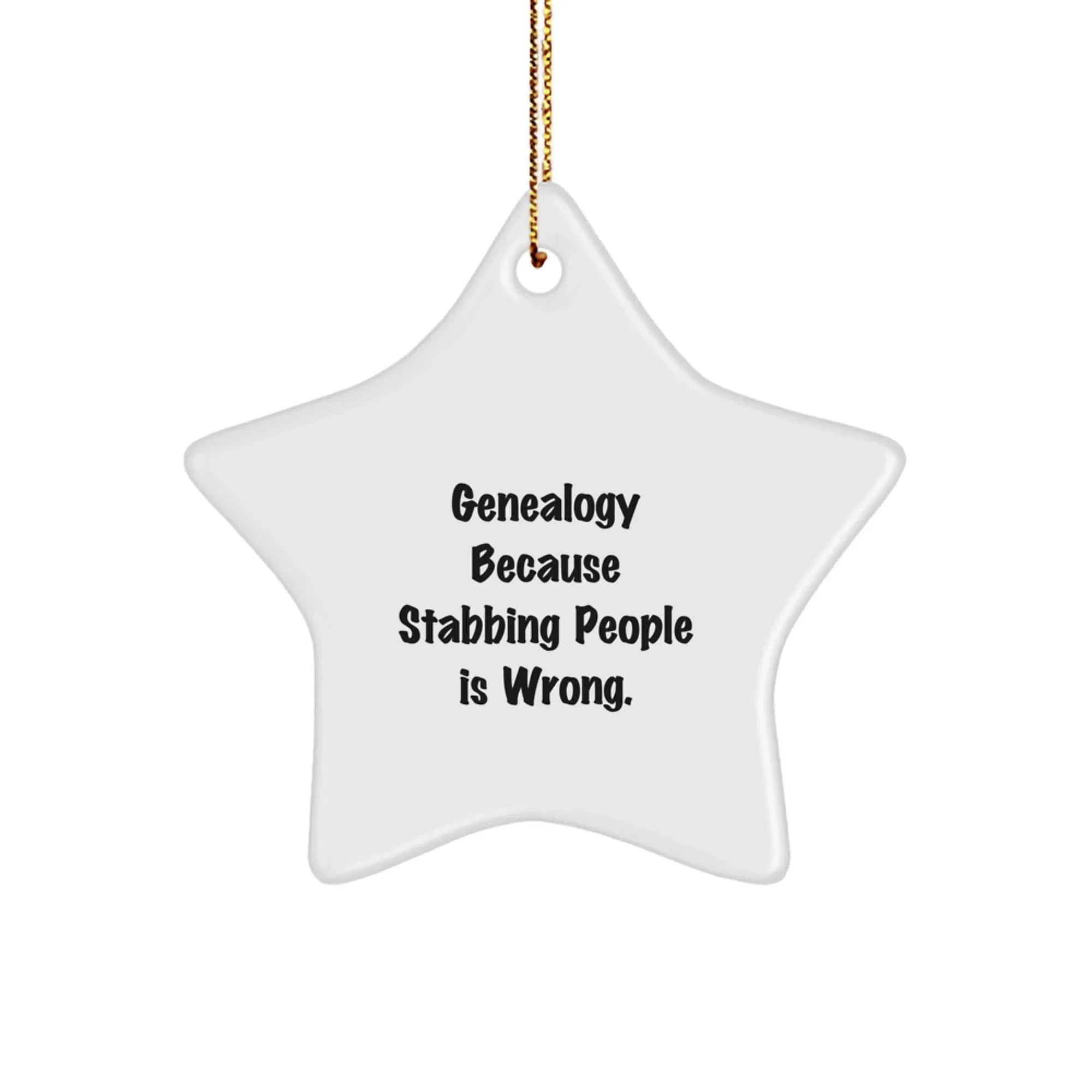 Genealogy Gifts for Family, Friends, and Coworkers - Funny Star Ornament, Christmas Decoration Gifts from Men, Women, and Women, Genealogy Research Inspiration
