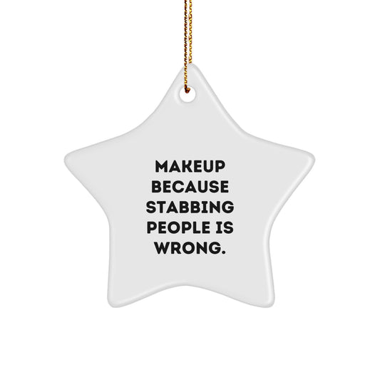 Funny Makeup Star Ornament Gifts for Makeup Lovers from Family - Image 1