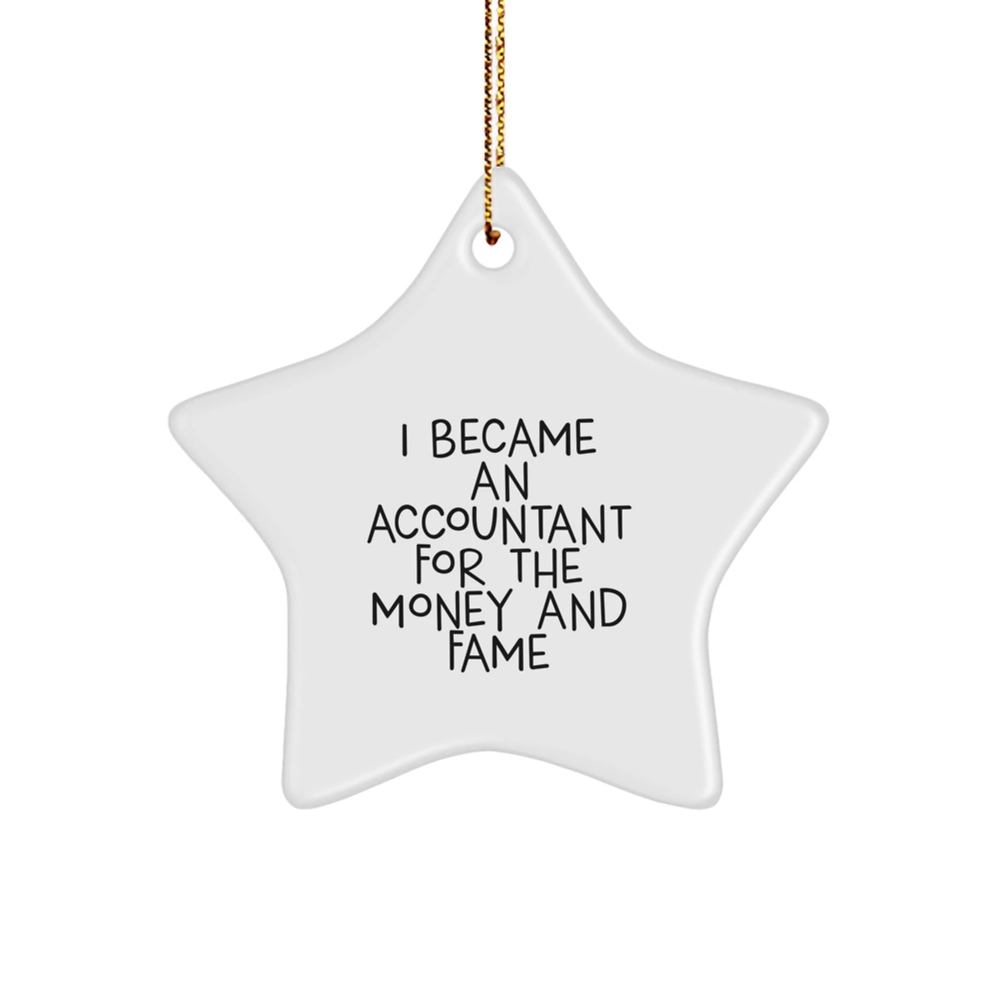 Gifts for Accountants, Funny Quote Star Ornament for Christmas Unique Gifts from Friends