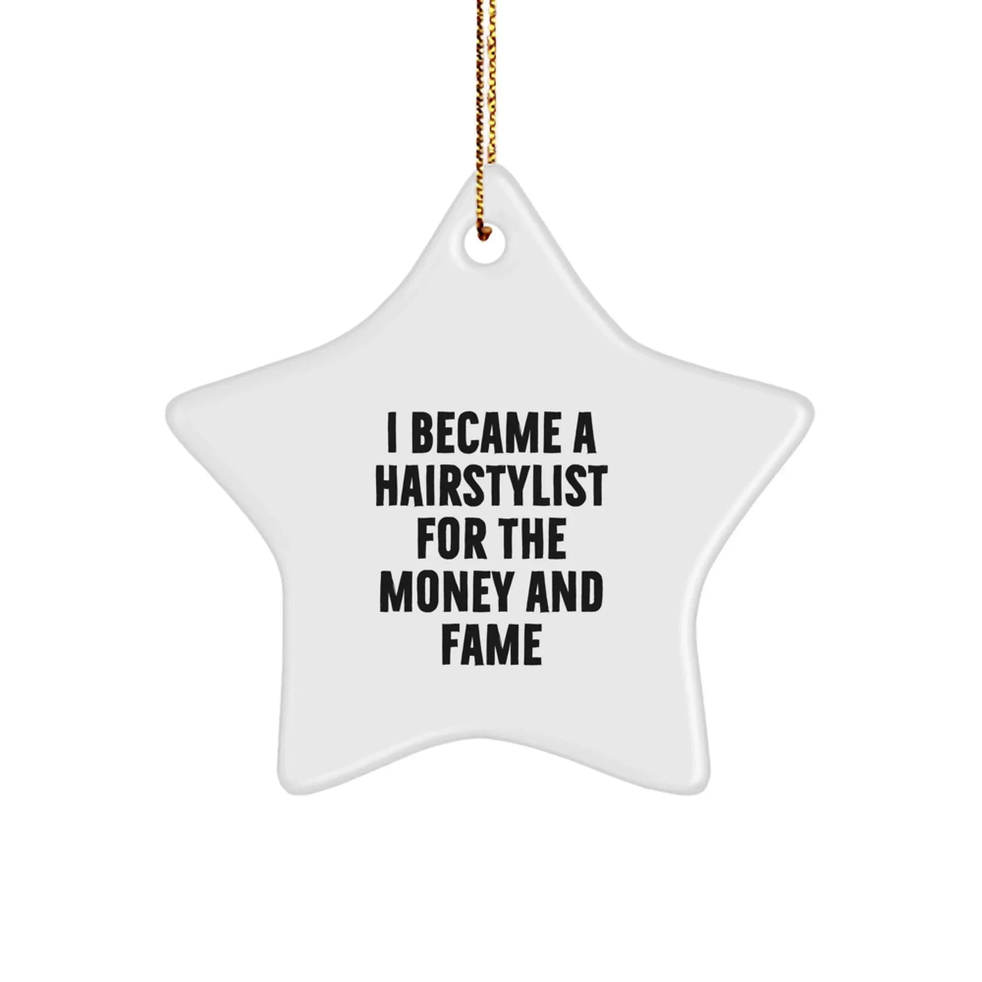 Funny Hairstylist Gifts from Friends - Unique Star Ornament for Men Women Family