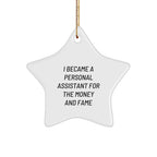 Gifts from Boss to Personal Assistant, Funny Star Ornament, Christmas Unique Star Shaped Decorations
