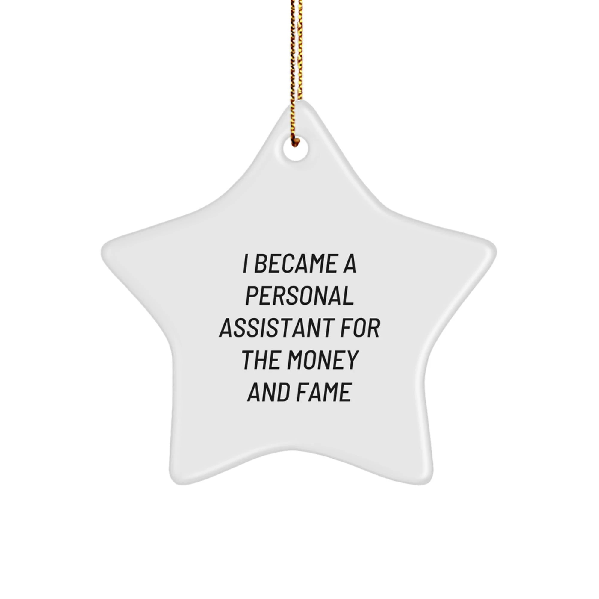 Gifts from Boss to Personal Assistant, Funny Star Ornament, Christmas Unique Star Shaped Decorations