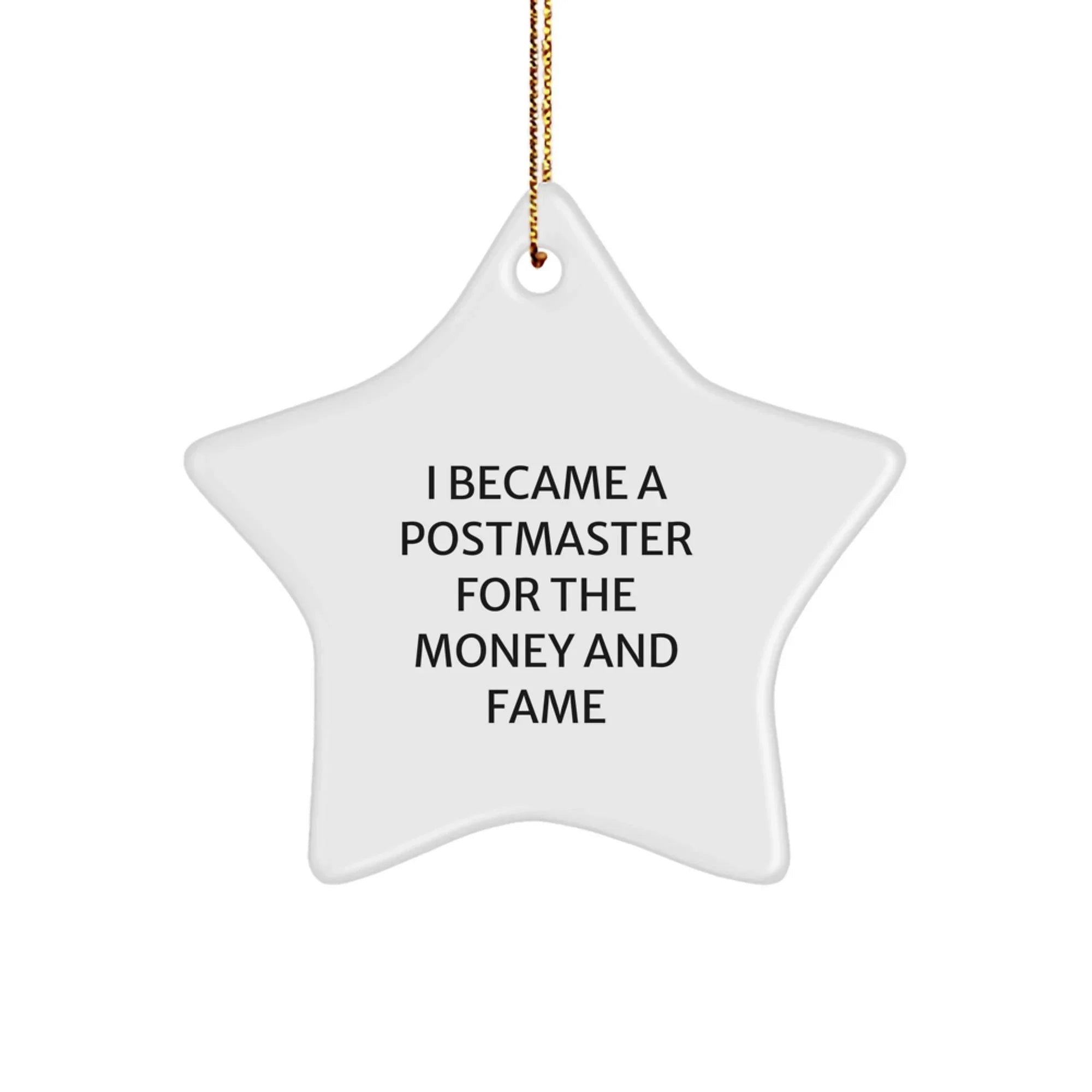 Funny Postmaster Star Ornament Gifts from Family for Postmaster Unique Christmas