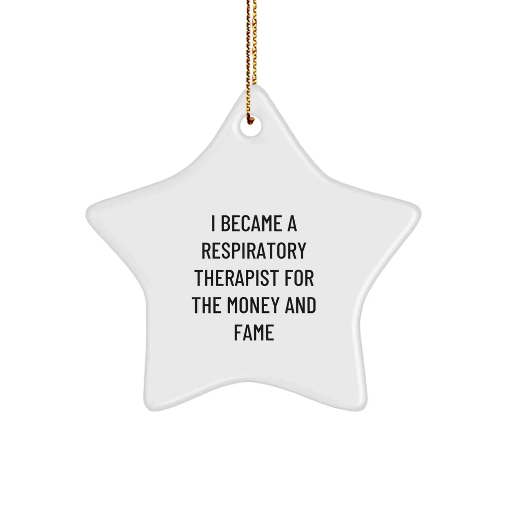Respiratory Therapist Gifts, Funny Star Ornament For Christmas, Gifts from Men to Friends, Family, Coworkers, Star Ornament for Respiratory Therapist
