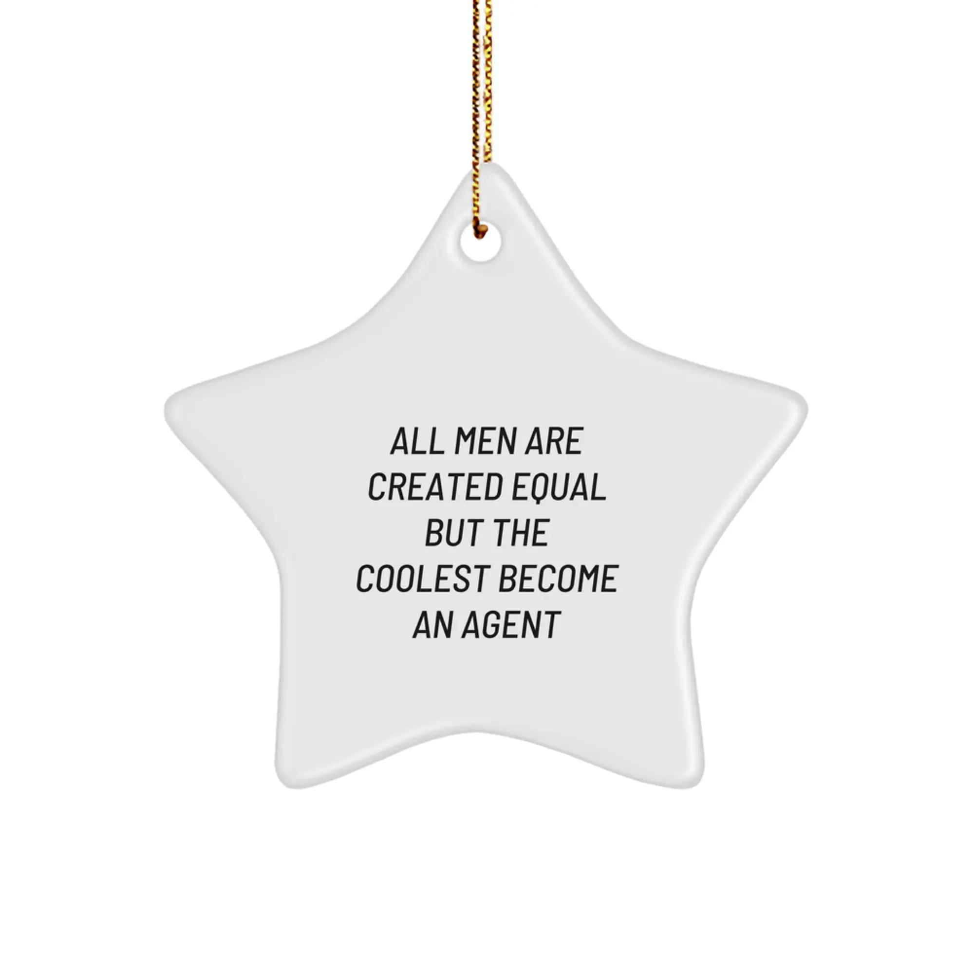 Agent Keepsake Christmas Ornament for Him Gift - Image 1