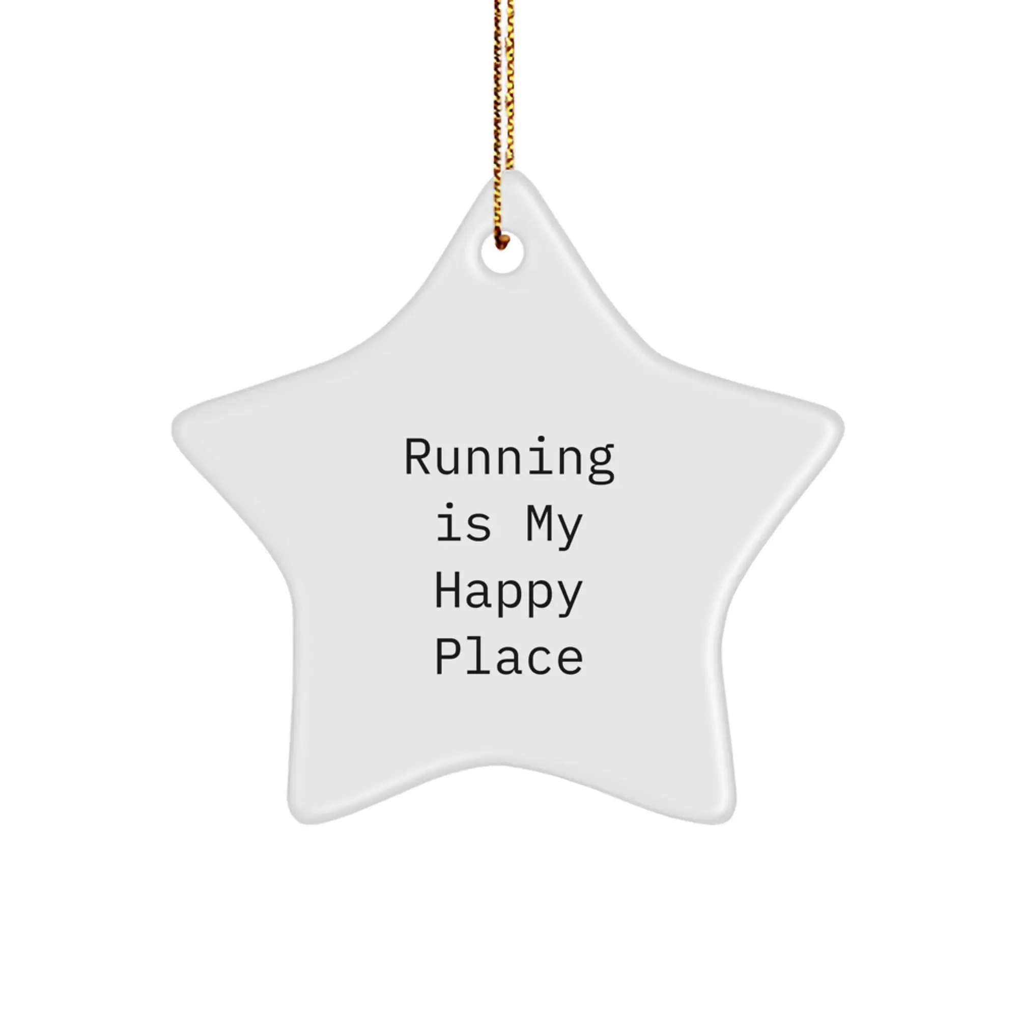 Funny Running Star Ornament Gifts from Friends for Running Enthusiasts, Christmas Unique Gifts, Star Ornament for Men Women or Family - Image 1